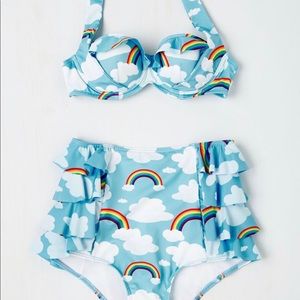 Modcloth Eyes on the Skies two piece swim